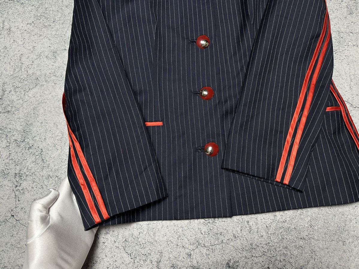 Vintage Vintage Gai Mattiolo Italy Red Stripes Blazer Jacket Size L / US 10 / IT 46 - 4 Thumbnail