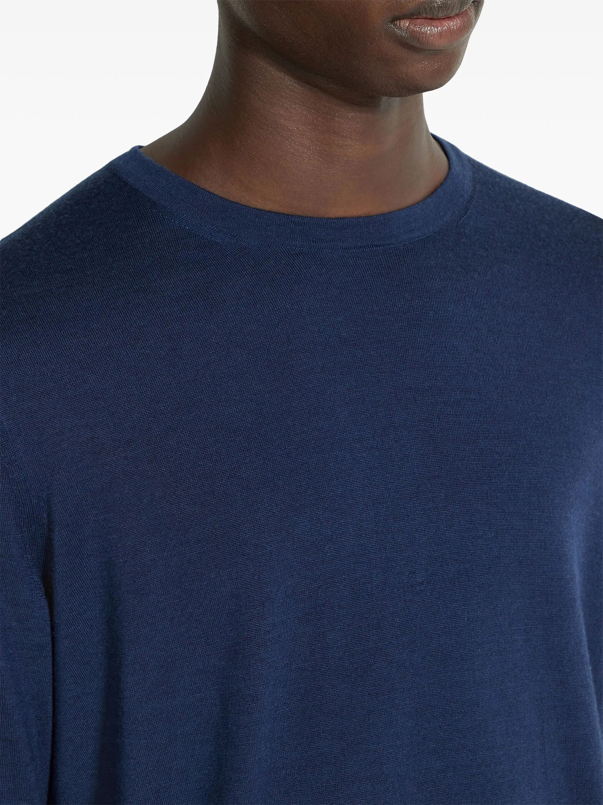 Ermenegildo Zegna o1s1rm0225 RUDJ0 Crewneck Sweater in Navy Blue Size US M / EU 48-50 / 2 - 4 Thumbnail