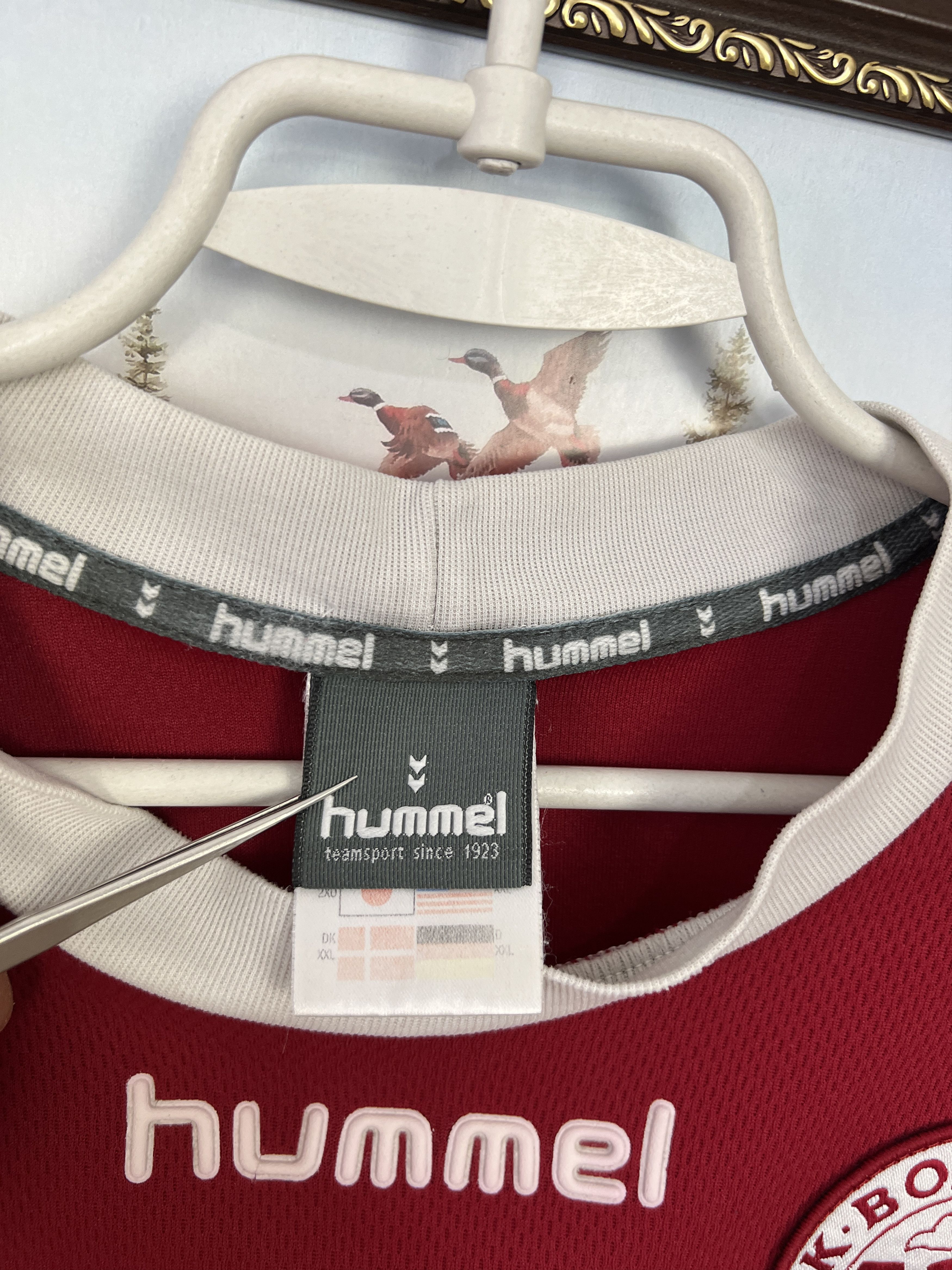 Hummel Denmark football shirt Soccer National Team Jersey Trikot Size US XXL / EU 58 / 5 - 6 Thumbnail