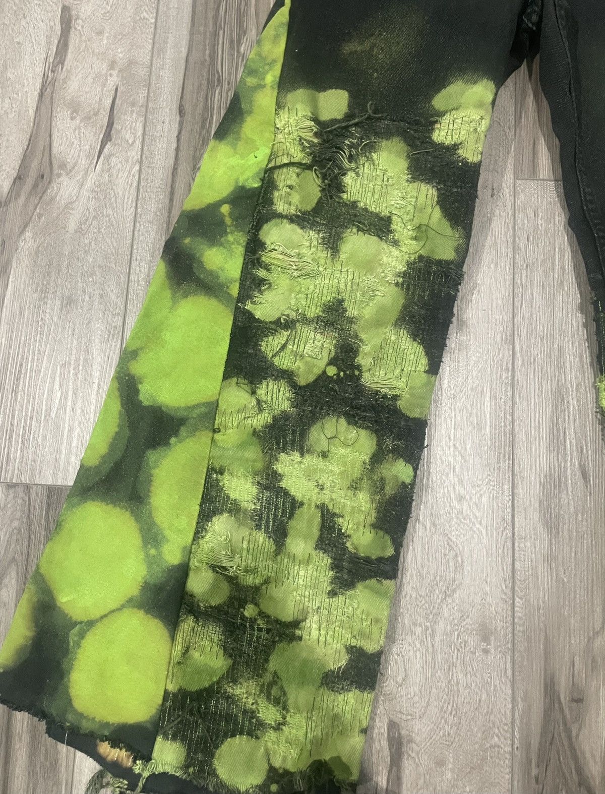 Handmade Green and Black Hand Made Denim Size US 32 / EU 48 - 6 Thumbnail