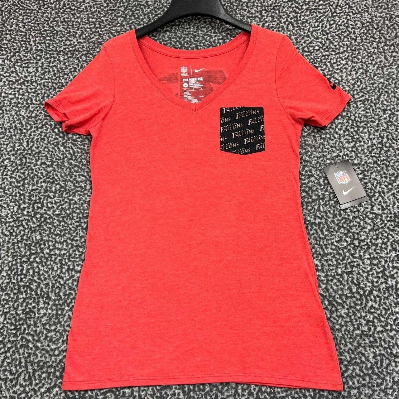 Nike Atlanta Falcons Shirt Women M Nike NFL Short Sleeve V-Neck Size M / US 6-8 / IT 42-44 - 1 Thumbnail