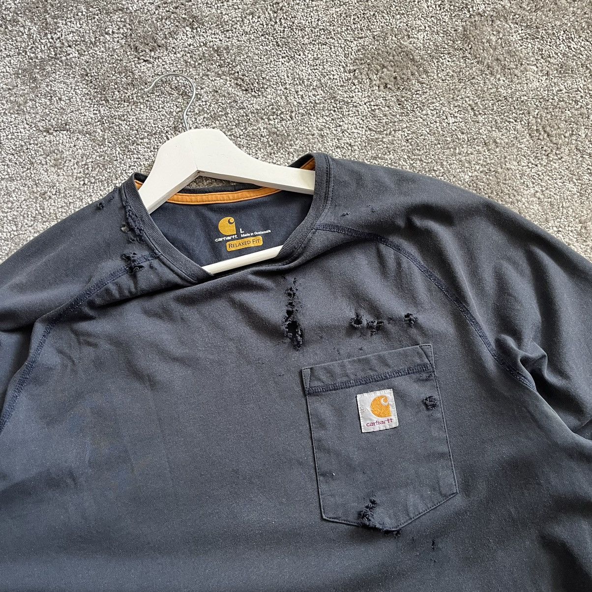 Carhartt Vintage Trashed Faded Carhartt Long Sleeve Size US L / EU 52-54 / 3 - 7 Thumbnail