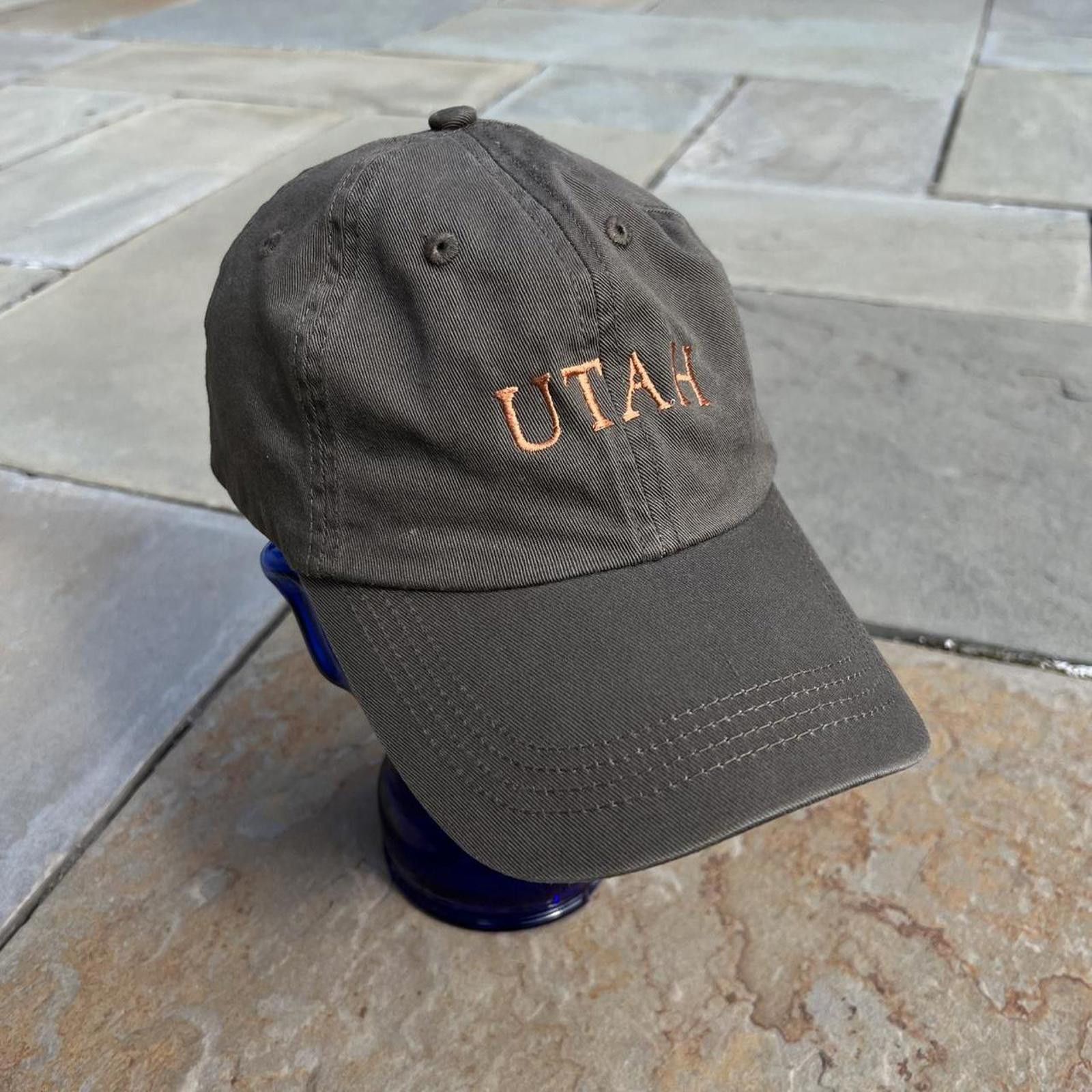 Other Utah Embroidered Strapback Dad Hat Olive Green Size ONE SIZE - 2 Thumbnail