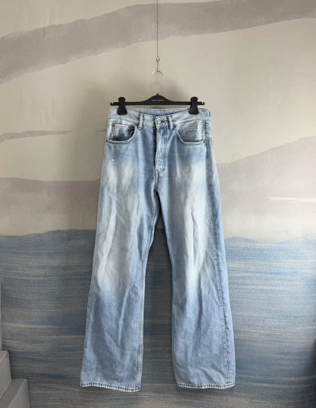 Acne Studios Acne studios Washed blue leather jeans Nextarrow-2412 Size US 34 / EU 50 - 1 Thumbnail