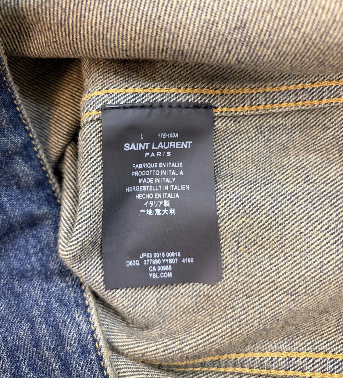 Saint Laurent Paris Saint Laurent Paris Wash and make old denim jacket-2505 Size US L / EU 52-54 / 3 - 3 Thumbnail