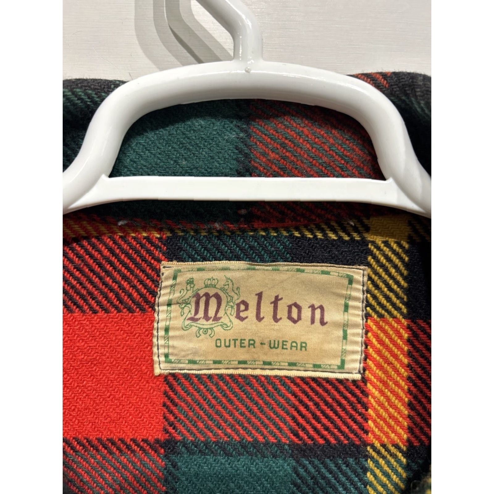 Vintage VINTAGE Melton Outerwear Wool Mackinaw Jacket Cruiser Hunting Plaid Mens Medium Shacket Jacket Size US M / EU 48-50 / 2 - 3 Thumbnail