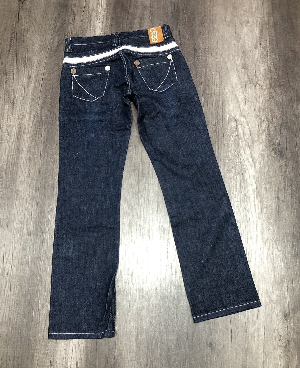 Designer × Japanese Brand × Vintage Vintage Chopper Tooth Denim Jeans Rare Design Unisex Size US 30 / EU 46 - 6 Thumbnail