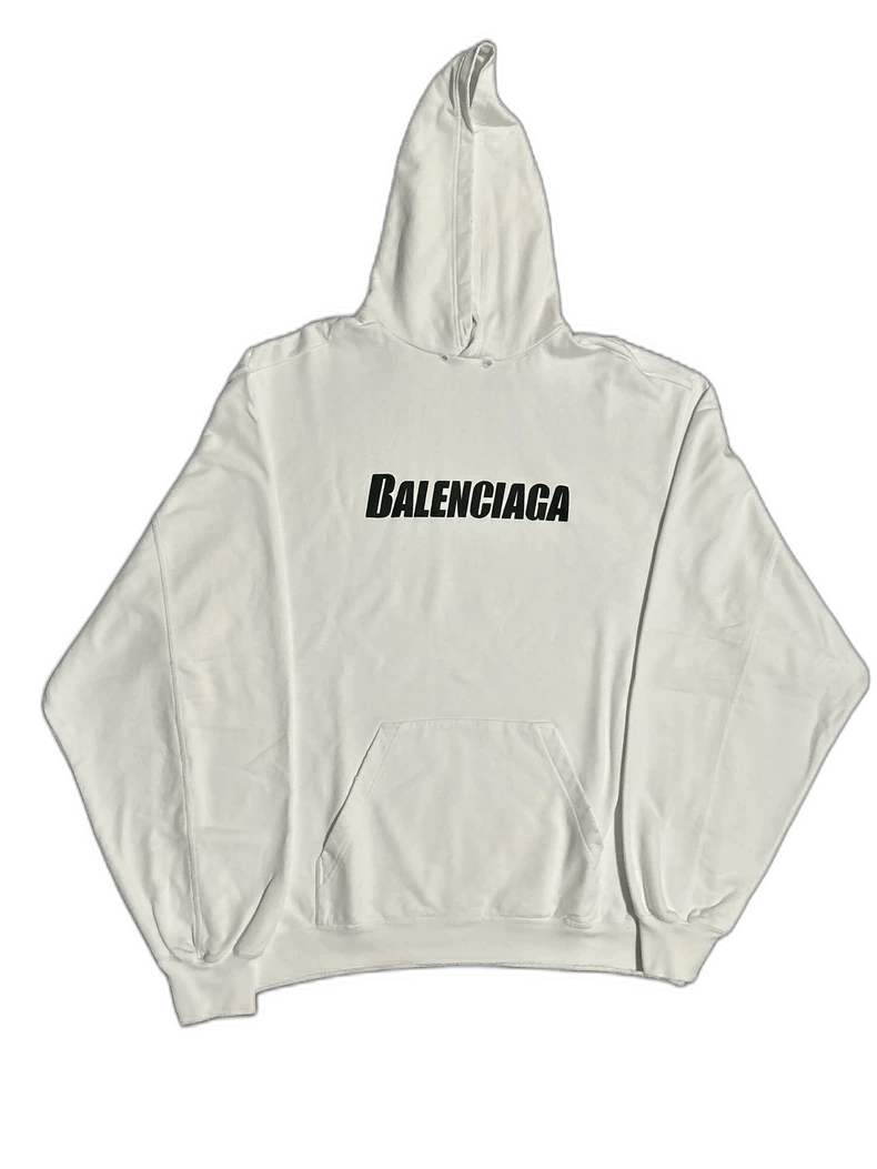 Balenciaga balenciaga white lettered long sleeve hoodie-2507 Size US XXS / EU 40 - 1 Thumbnail