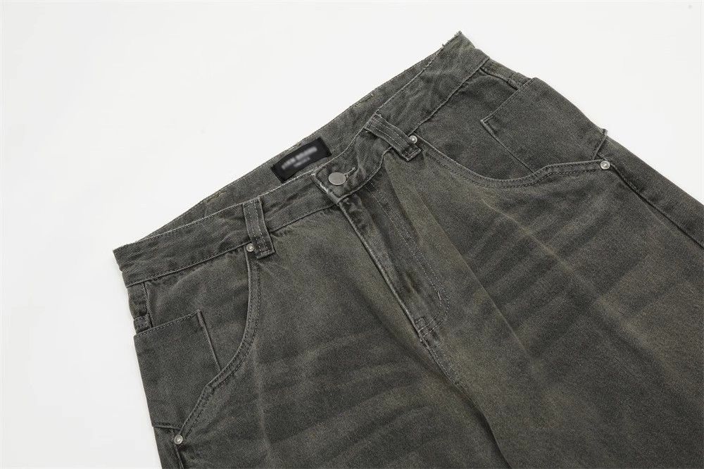 Japanese Brand × Jean Men's loose casual distressed washed denim straight pants Size US 32 / EU 48 - 3 Thumbnail