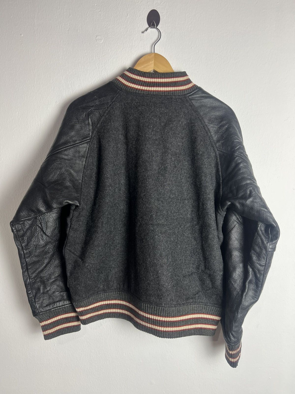 Japanese Brand Vintage Japan House of Blue Wool Leather Varsity JAcket Size US M / EU 48-50 / 2 - 2 Thumbnail