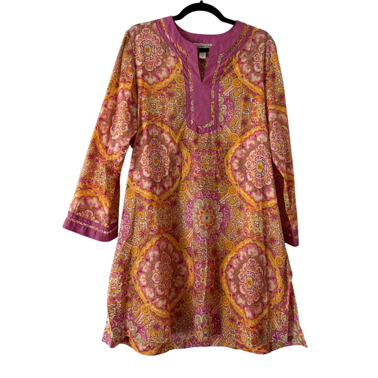 Oscar De La Renta Oscar de la Renta Cotton Multicolor Midi-Dress Size M / US 6-8 / IT 42-44 - 1 Thumbnail
