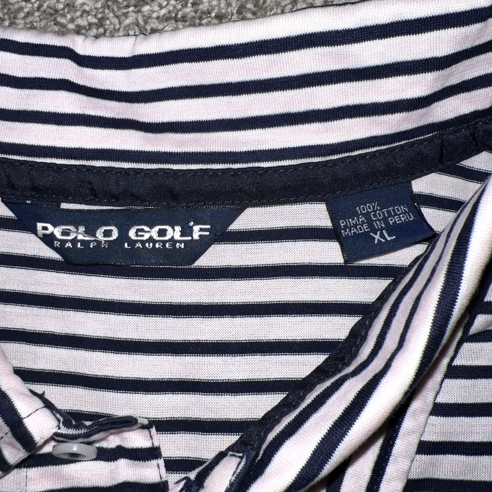 Ralph Lauren VINTAGE Polo Golf Ralph Lauren Blue Striped Polo Mens XL Size US XL / EU 56 / 4 - 3 Thumbnail