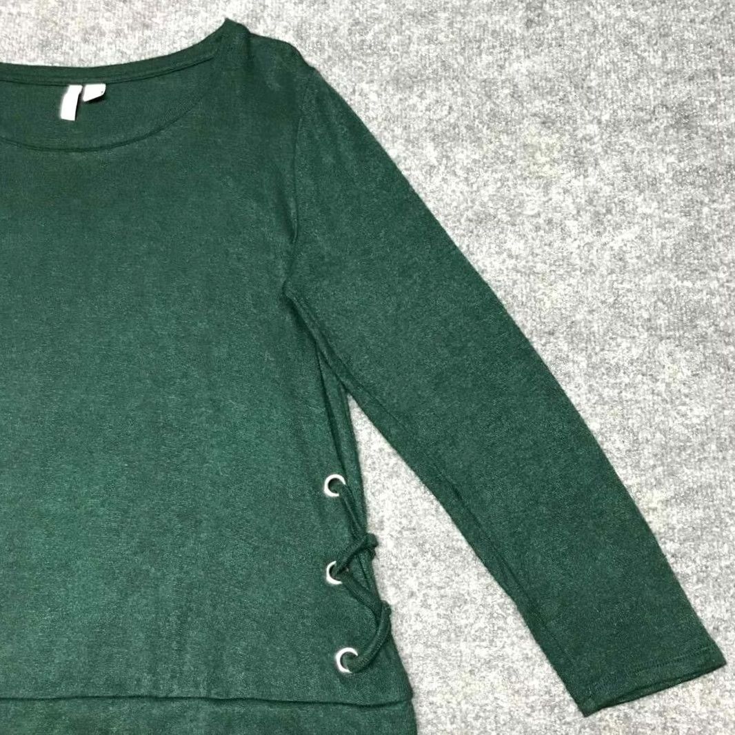 Vintage VINTAGE Est. 1946 Blouse Womens S Green Long Sleeve Scoop Neck Floral Lace Size S / US 4 / IT 40 - 4 Thumbnail