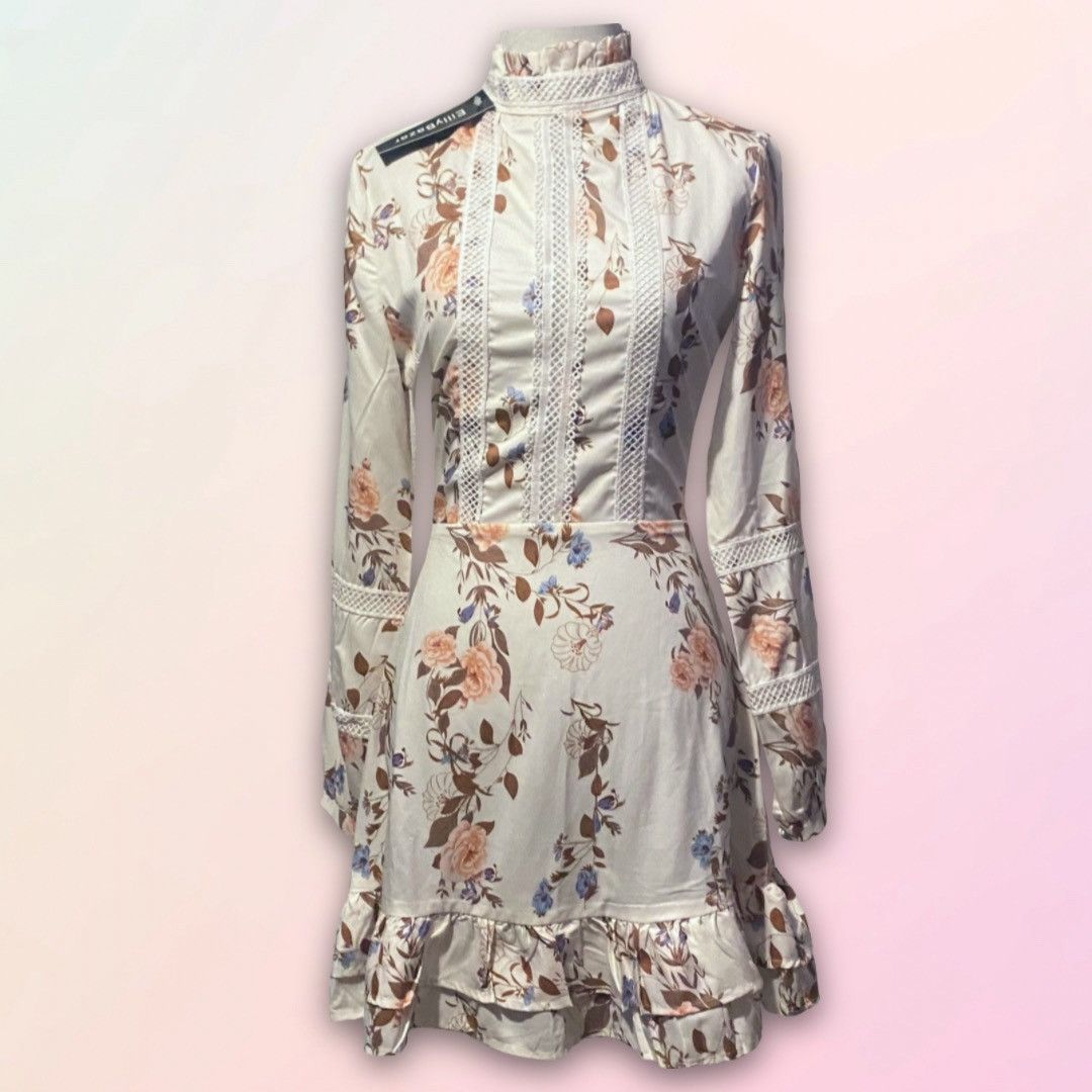 Other Eilly Bazar, Ruffled, Fitted, Long Sleeve Peasant Dress Size S / US 4 / IT 40 - 13 Thumbnail