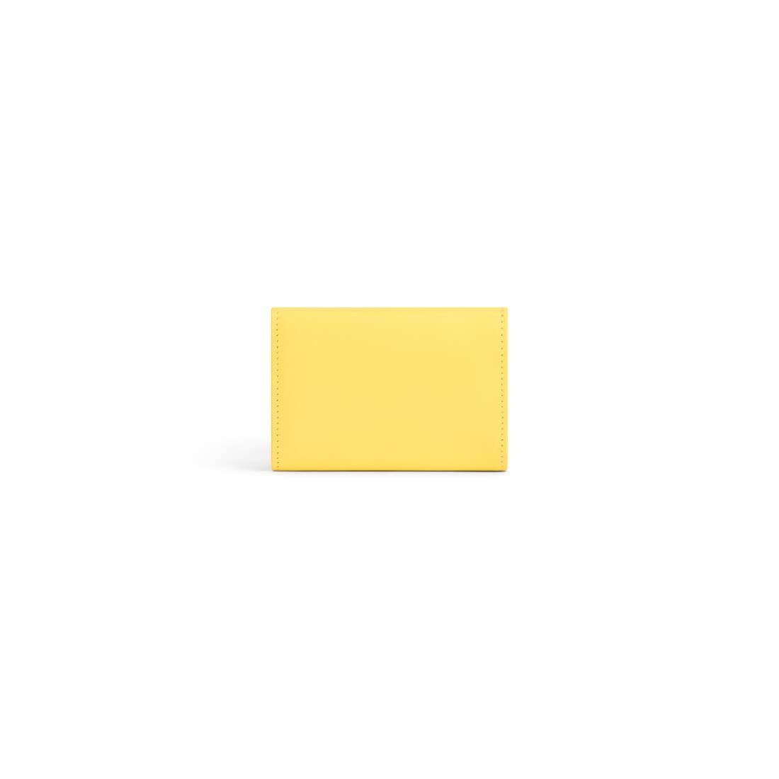 Balenciaga o1srvl11e0925 Size: OS / Envelope Bifold Wallet in Yellow Size ONE SIZE - 3 Thumbnail