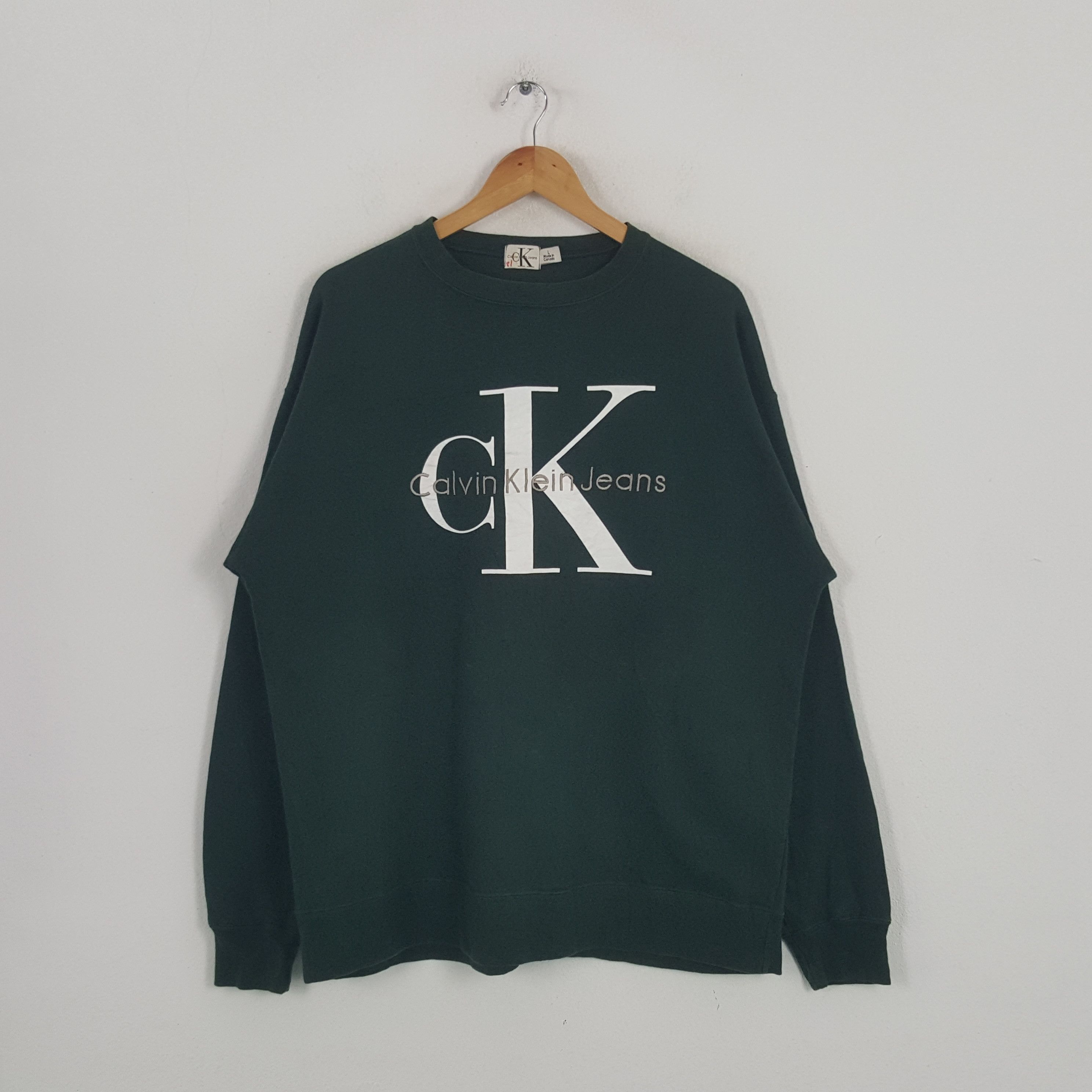 Calvin Klein × Vintage Vintage Calvin Klein Jeans Luxury Brand Sweatshirt Size US XL / EU 56 / 4 - 1 Thumbnail