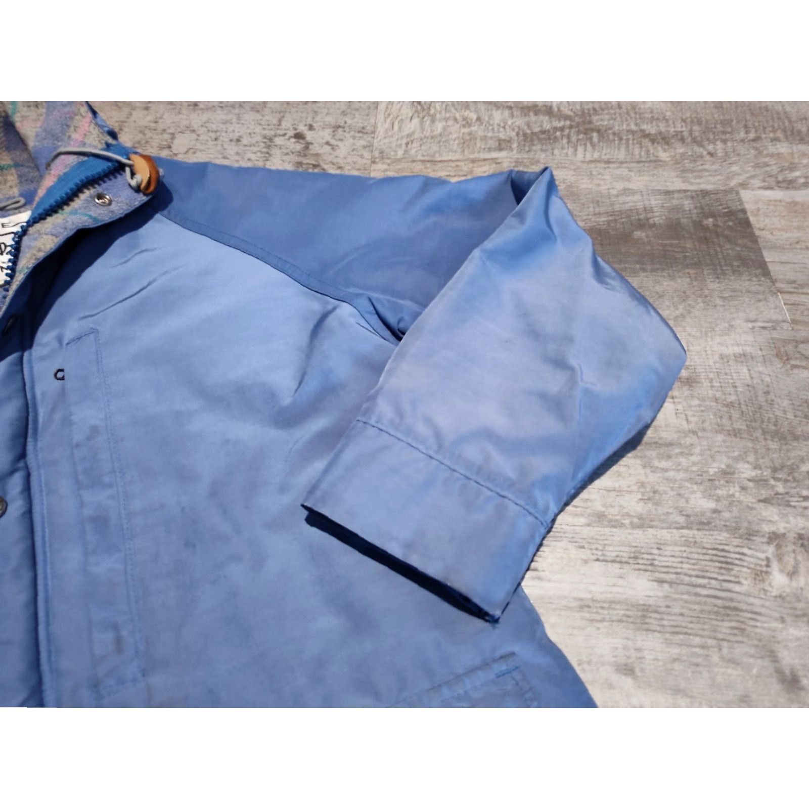 Vintage VINTAGE Woolrich Women's Coat Long Jacket S Blue Wool Lined 1980s Fall Winter Casual Size S / US 4 / IT 40 - 4 Thumbnail