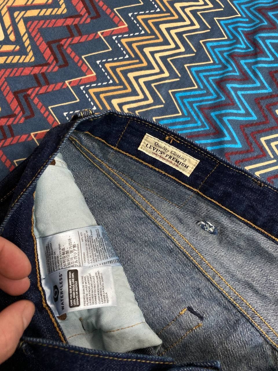 Levi's vintage blue jeans Levi's 501 crazy Y2K w38 streetwear Size US 38 / EU 54 - 2 Thumbnail