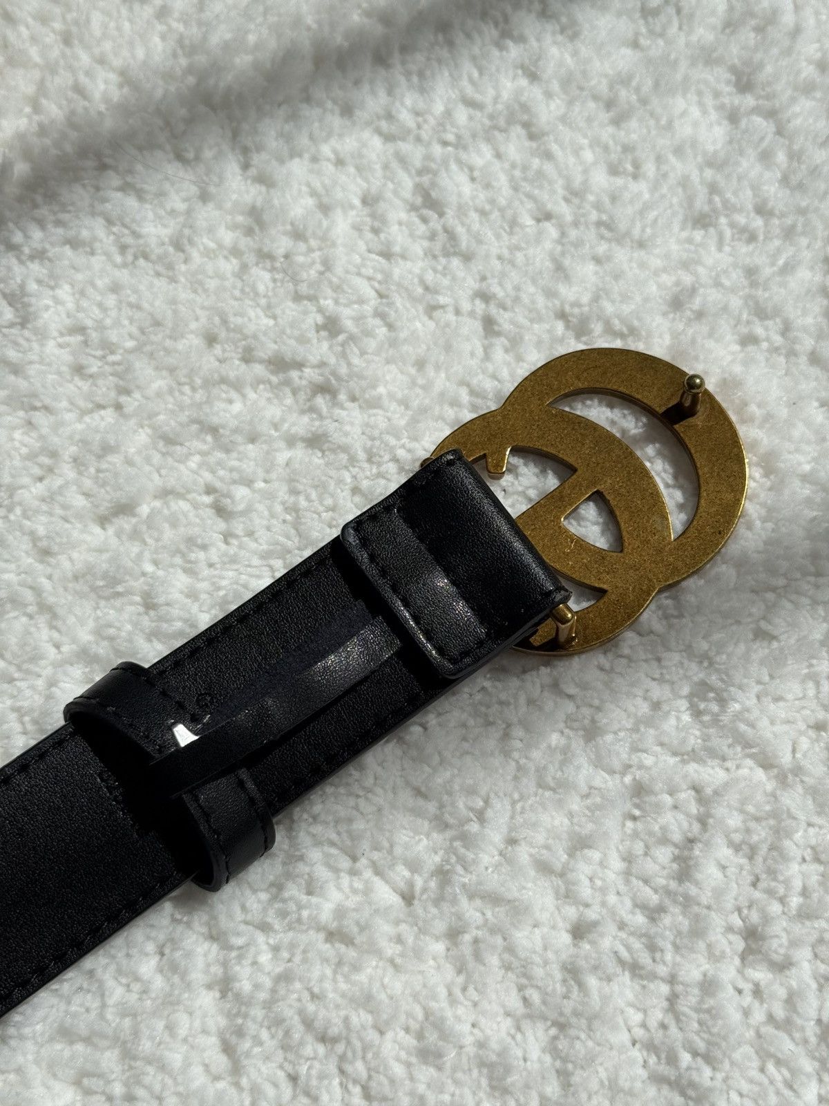 Gucci Gucci Belt GG Marmont leather shiny Gold Buckle Size ONE SIZE - 4 Thumbnail