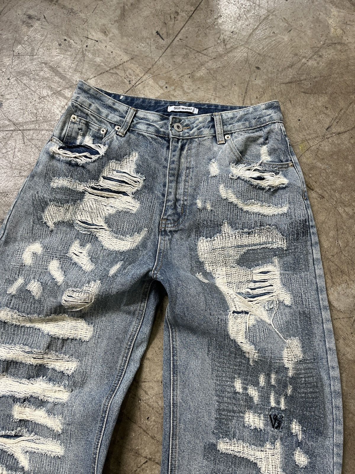 Other Still Water Distressed Reworked Denim Jeans (unisex) Size US 29 - 4 Thumbnail