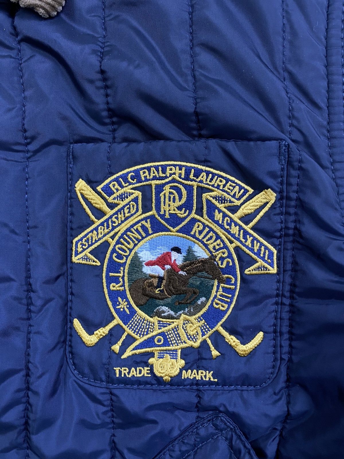 Ralph Lauren × Vintage Vtg 90s Ralph Lauren Country Riders Club Quilted Jacket Size US S / EU 44-46 / 1 - 9 Thumbnail