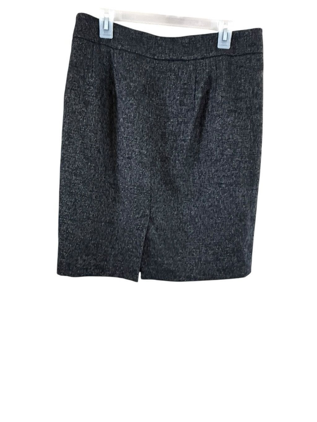 Ann Taylor Women's Ann Taylor Gray & Black Herringbone Skirt Size 12 Size 34" / US 12 / IT 48 - 9 Thumbnail