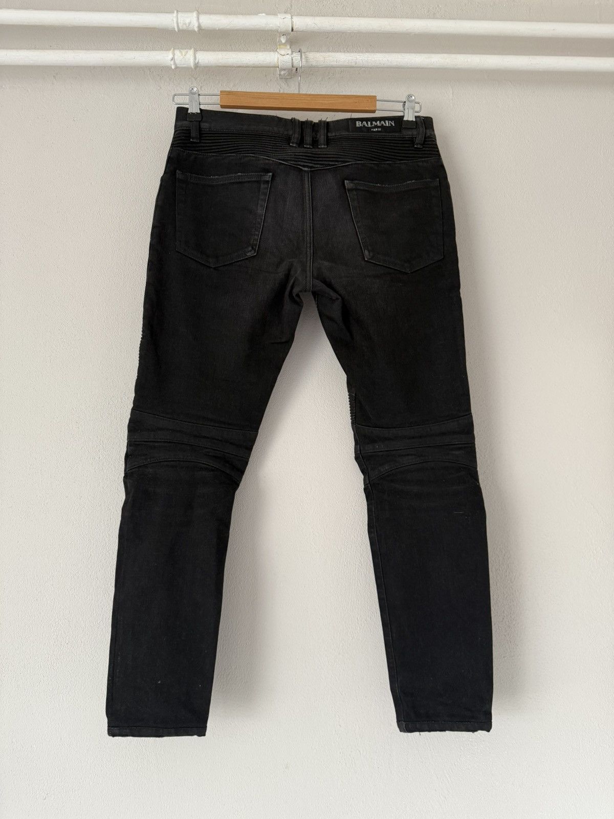 Balmain Black Biker Jeans Size US 30 / EU 46 - 5 Thumbnail