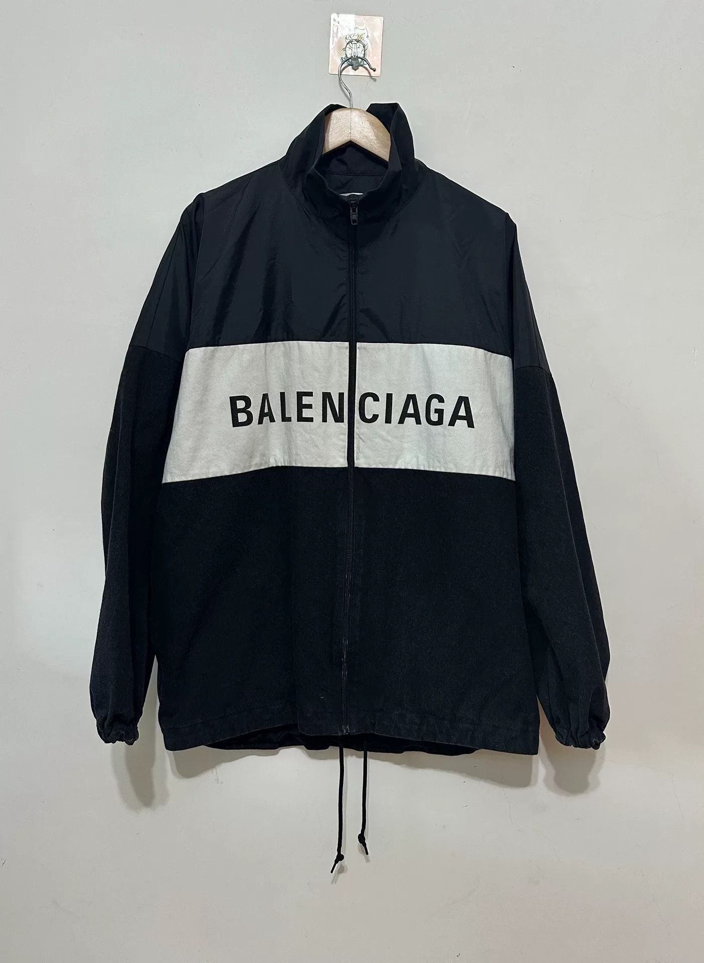 Balenciaga Balenciaga Denim Patchwork Windbreaker Size XXS / US 00 / IT 34 - 1 Thumbnail