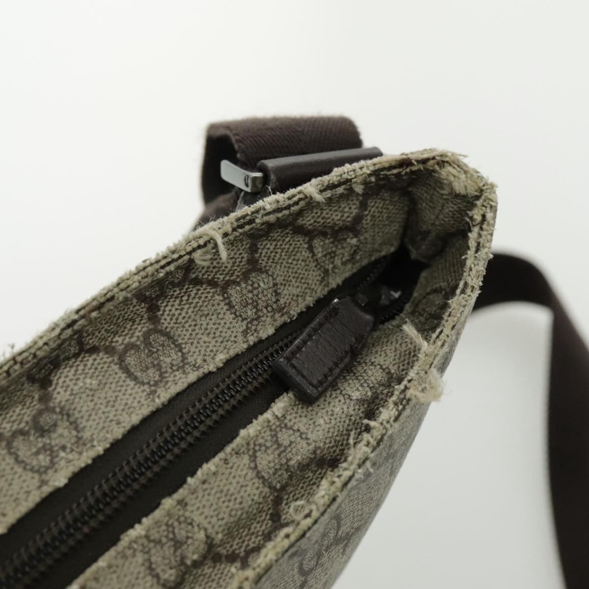 Gucci GUCCI GG Supreme Shoulder Bag Pvc Leather Beige Brown Silver Size ONE SIZE - 7 Thumbnail
