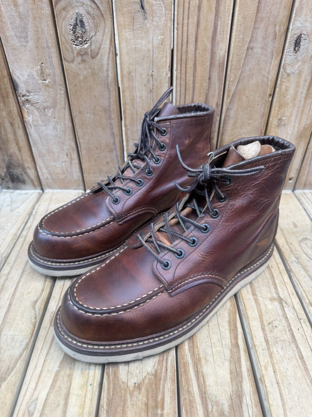 Red Wing Red Wing 1907 Copper Rough Brown Boots UK 7.5 D | EUR 41.5 Size US 8.5 / EU 41-42 - 25 Thumbnail