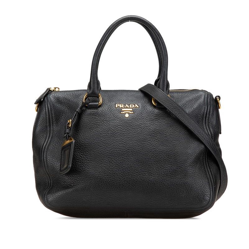 Prada Prada Handbag Leather 2Way Bag Leather Shoulder Bag in Blue, Women's