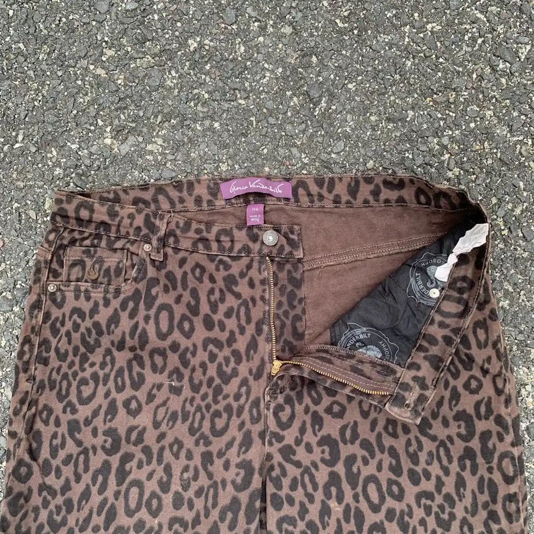 Art Comes First × Japanese Brand Gloria Vandesilb Stretchable Pants Leopard Pattern Pants Size US 34 / EU 50 - 8 Thumbnail