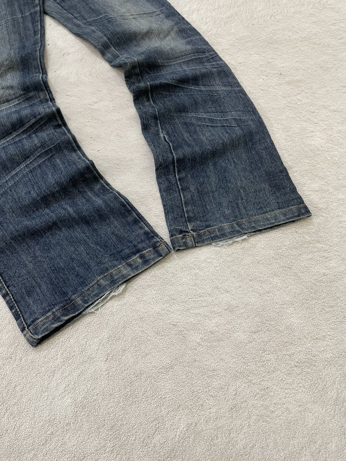 Japanese Brand 2000s Number Nine Heart Cry Flare Denim Heavy Denim Y2K Size 28" / US 6 / IT 42 - 3 Thumbnail