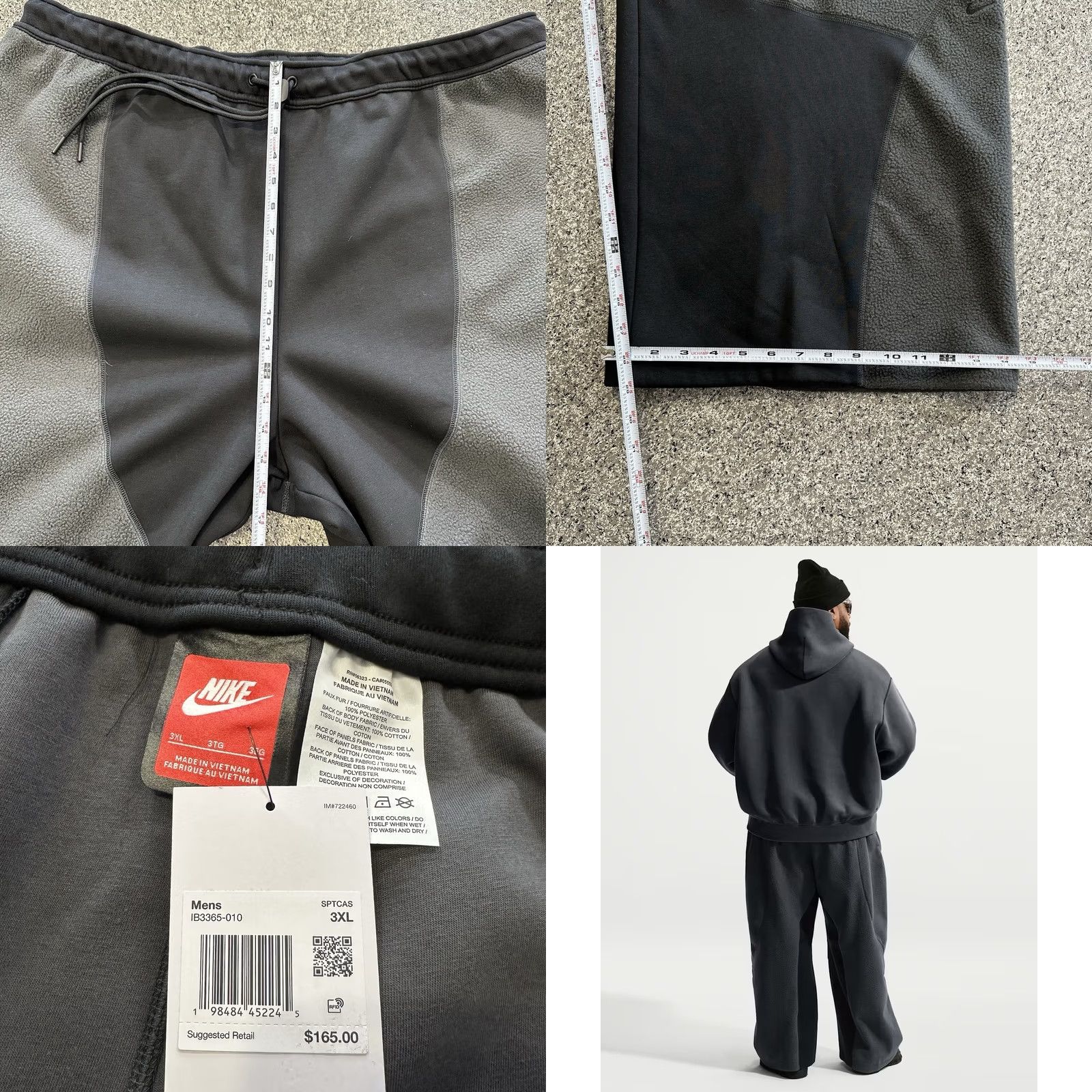Nike Nike Tech Knit Pants Mens 3XL Wide-Leg Oversized Black Size US 39 - 8 Thumbnail