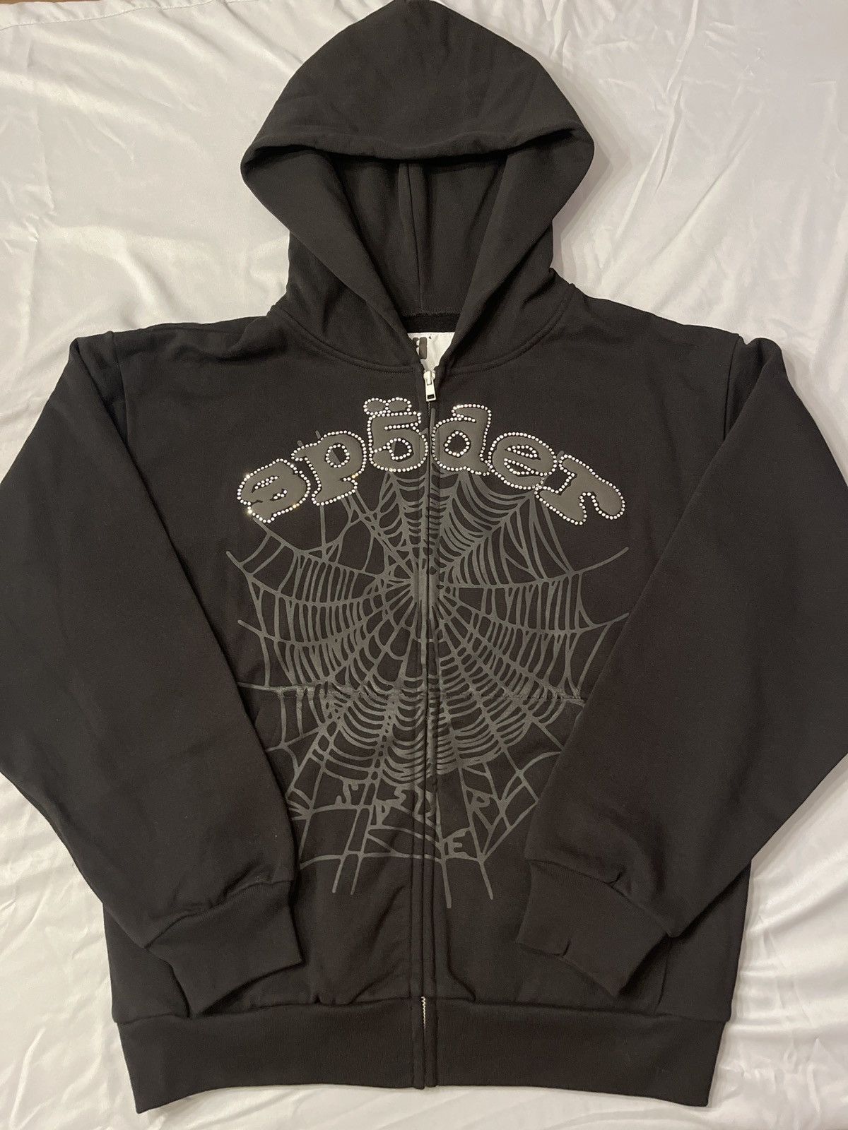 Spider × Young Thug Sp5der Phantom Black Rhinestone og web