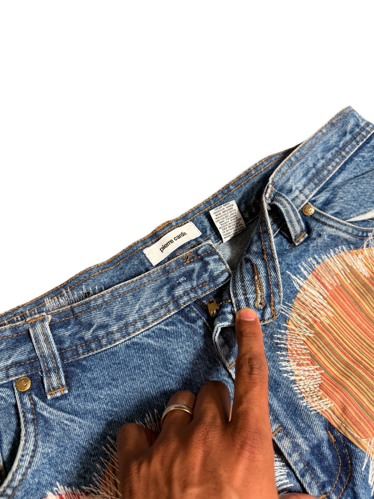 Pierre Cardin Pierre Cardin Patchwork Denim Pants Size US 38 / EU 54 - 5 Thumbnail