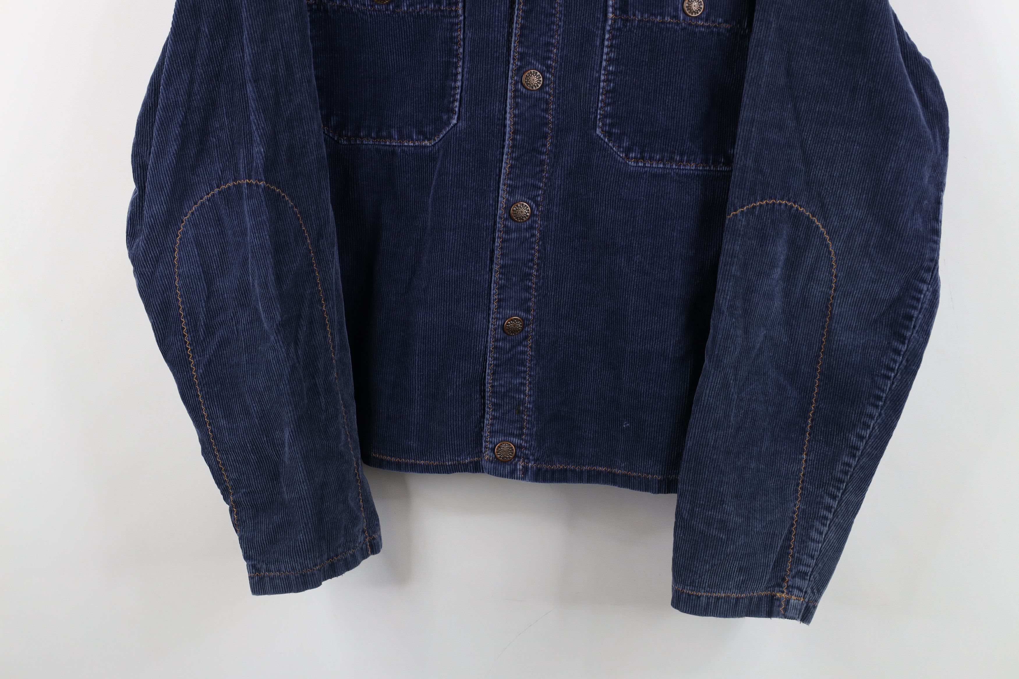 Vintage Vintage 60s 70s Streetwear Corduroy Trucker Jacket Blue USA Size M / US 6-8 / IT 42-44 - 3 Thumbnail