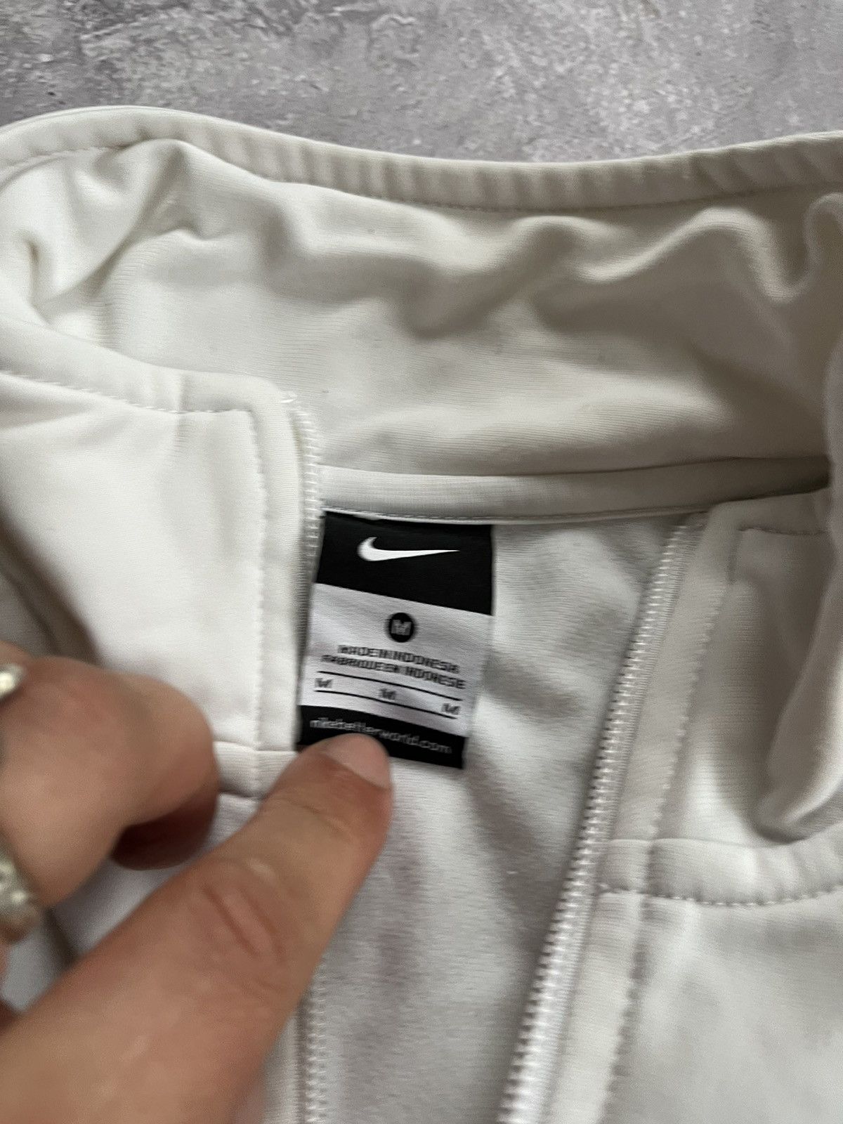 Nike VINTAGE NIKE TRACK JACKET BIG LOGO Y2K WHITE/BLUE Size US M / EU 48-50 / 2 - 12 Thumbnail