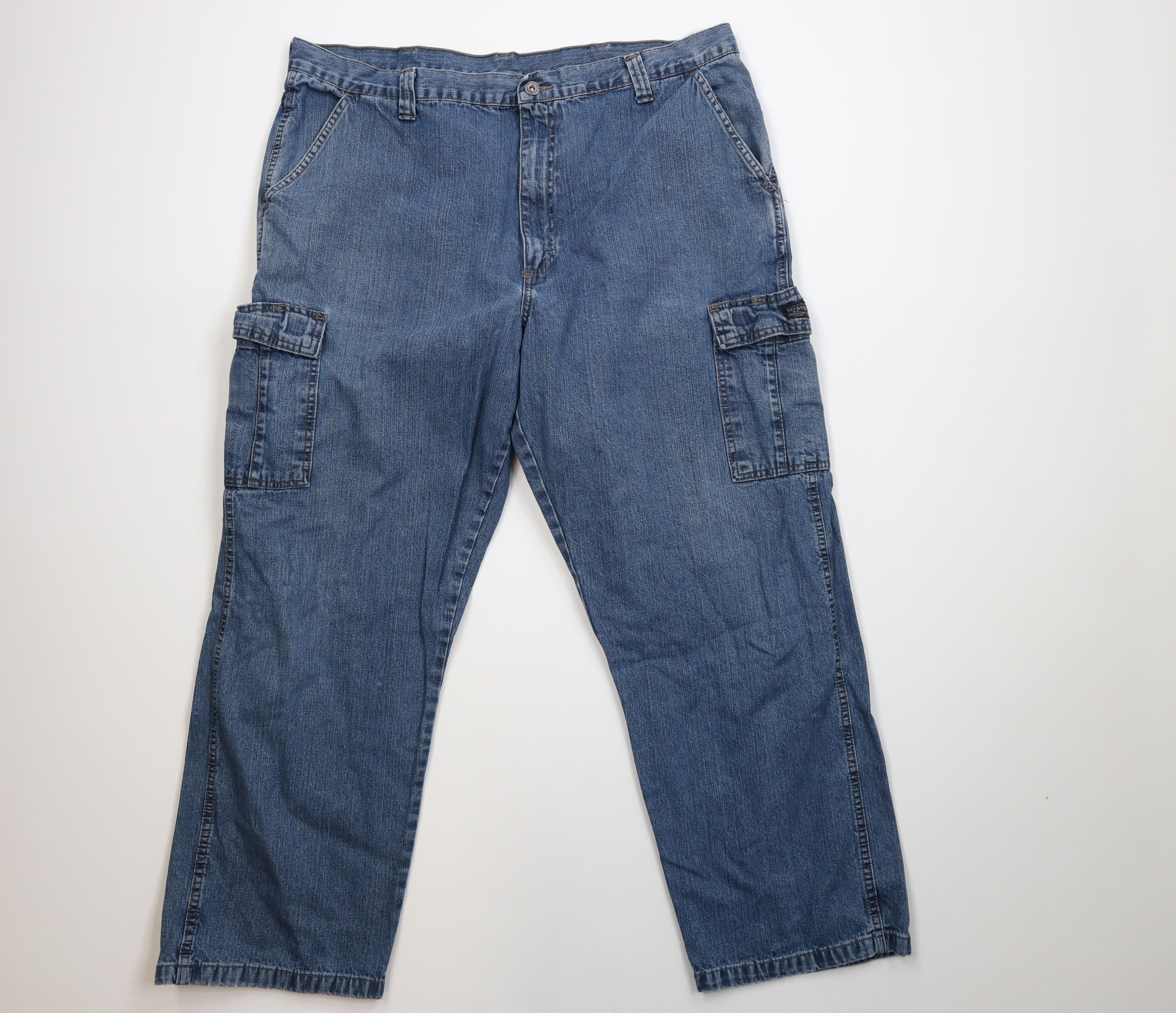 Wrangler Vintage Wrangler Fit Wide Leg Dungaree Cargo Jeans Blue Size US 40 / EU 56 - 1 Thumbnail