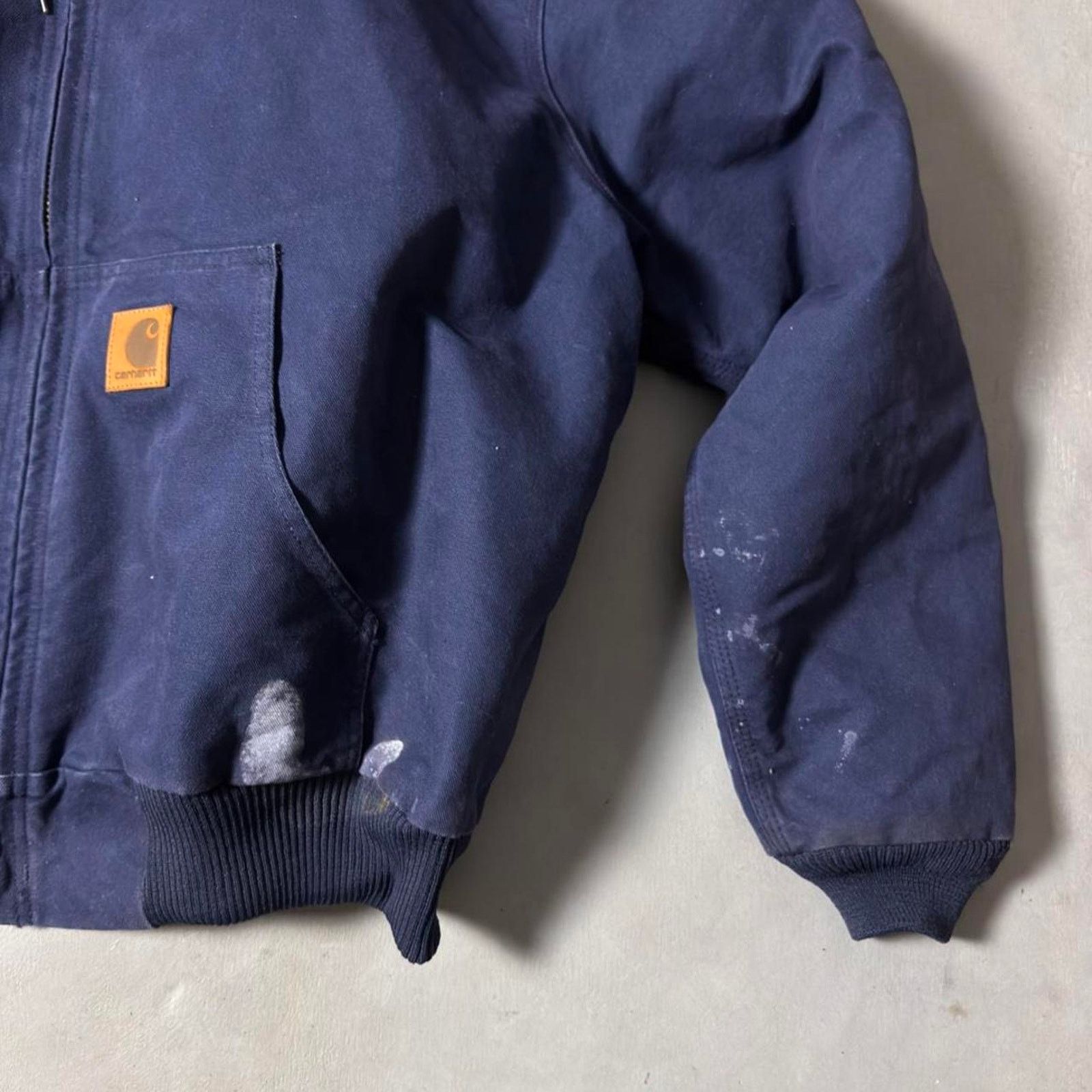Carhartt Vintage Carhartt Hooded Jacket Faded Navy Workwear Size US XXL / EU 58 / 5 - 4 Thumbnail