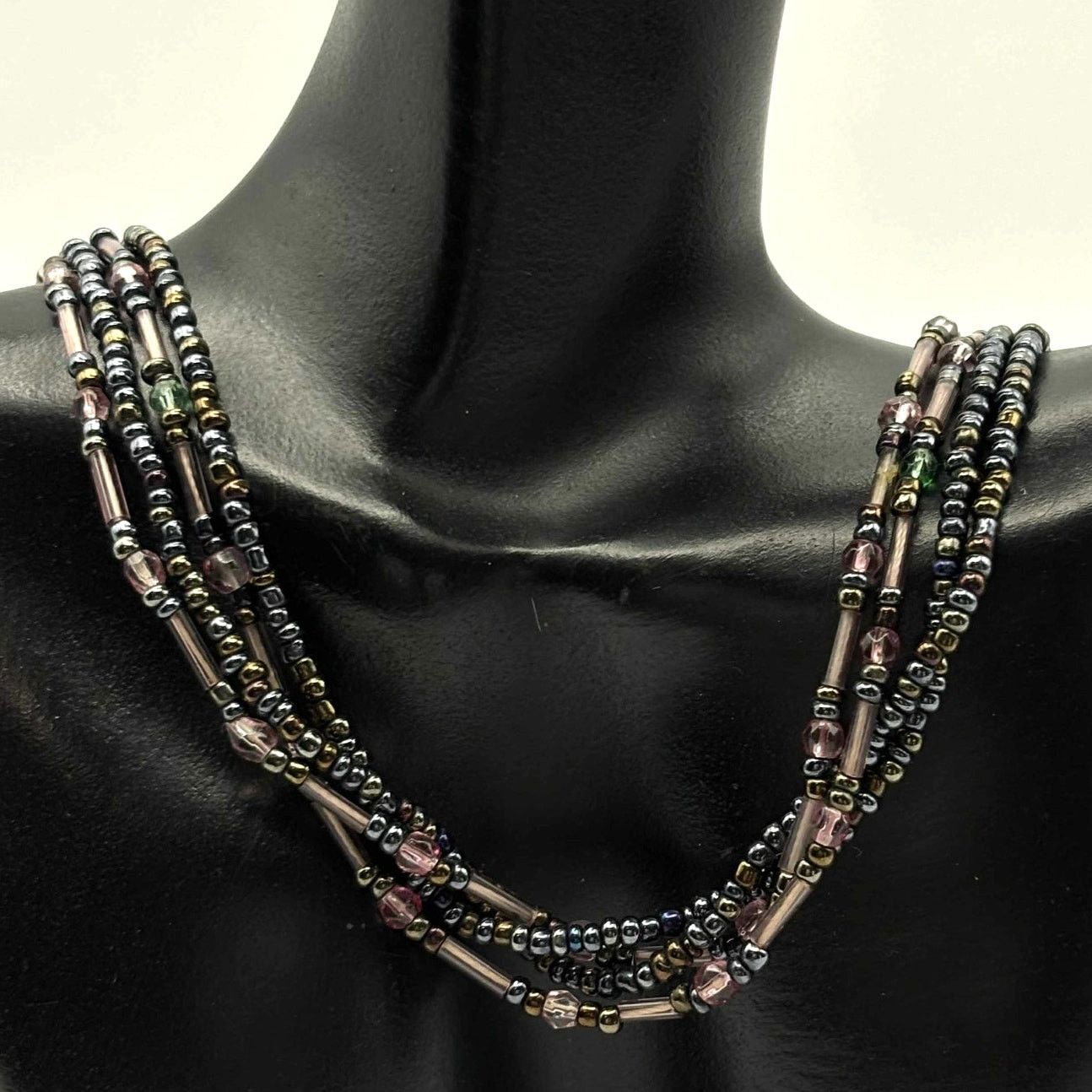 Other Black Layered Beaded Necklace Size ONE SIZE - 2 Thumbnail
