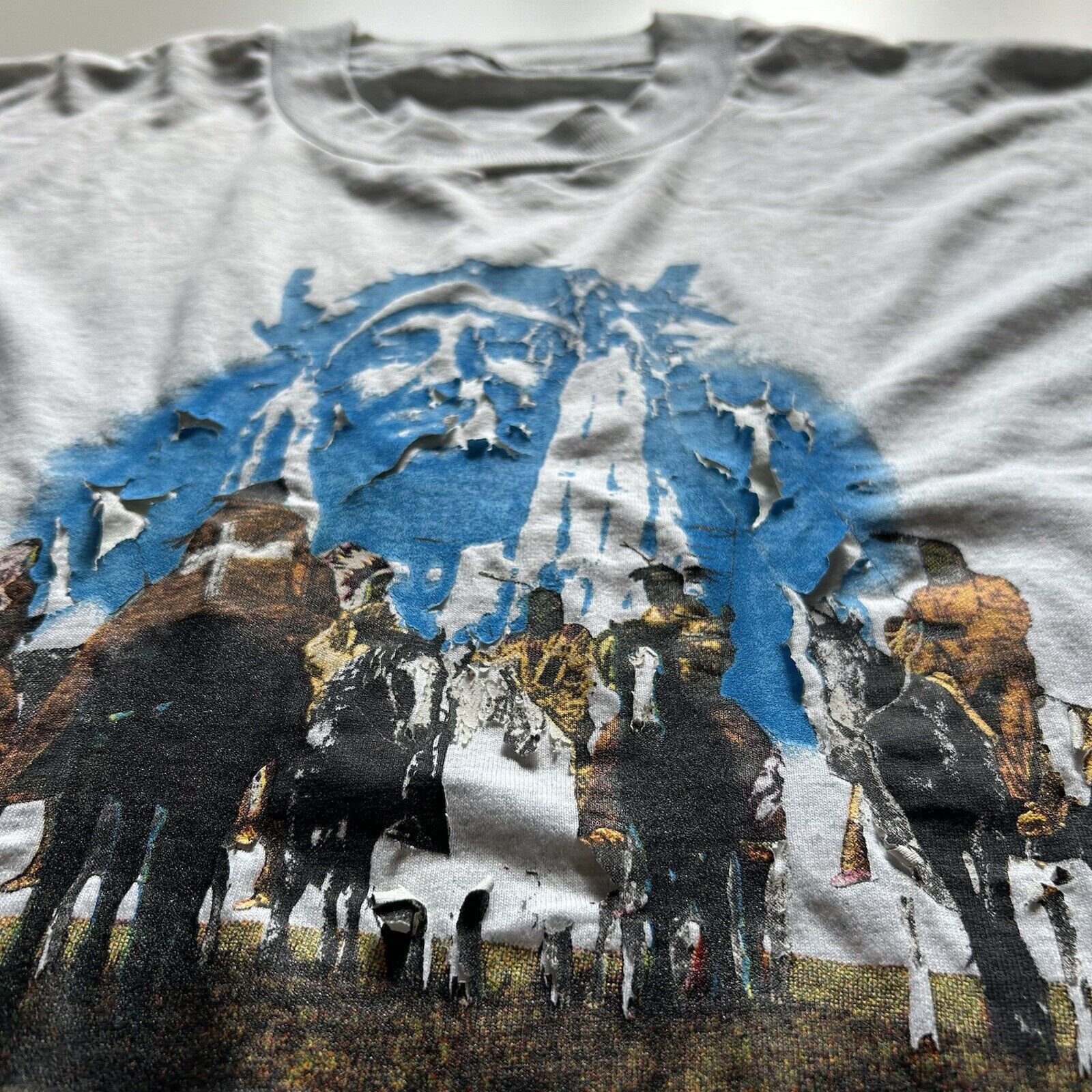 Vintage Vintage 90s Native American Art T Shirt XL Single Stitch Size US XL / EU 56 / 4 - 3 Thumbnail