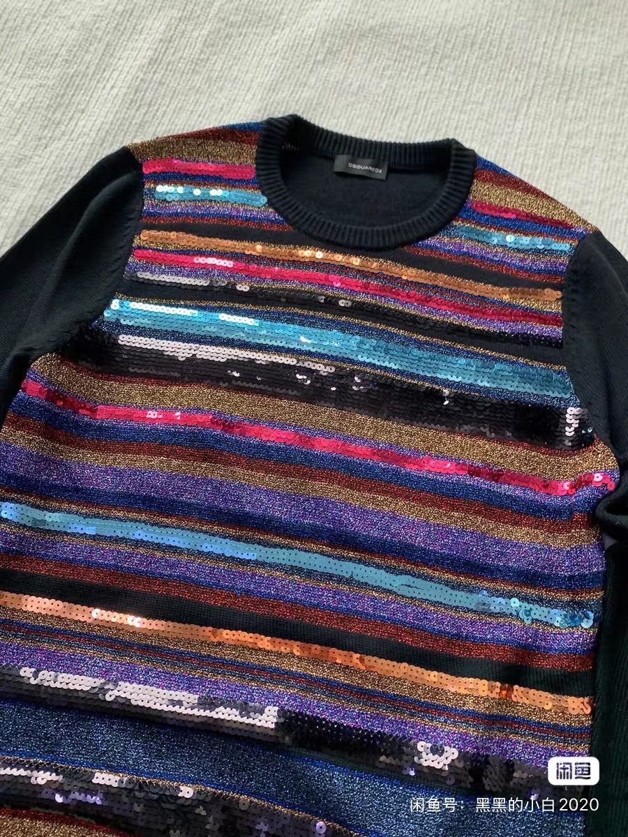 Dsquared2 D2 DSQUARED sequin sweater balenciaga prada dior Size US M / EU 48-50 / 2 - 3 Thumbnail