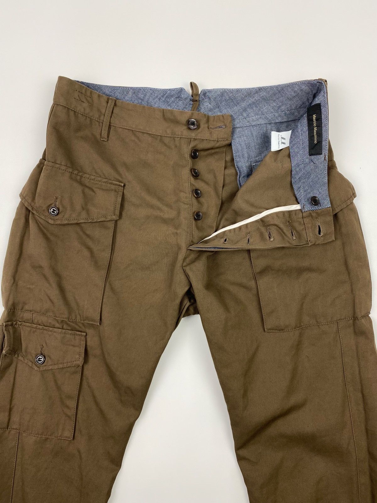 Other Maurizio Massimino Brown Front Pocket Tapered Cargo Pants 50 Size US 34 / EU 50 - 5 Thumbnail