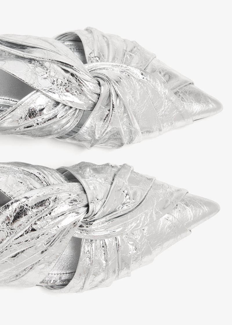 Givenchy o1w1db10525 Twist Mules in Silver Size US 6 / IT 36 - 3 Thumbnail