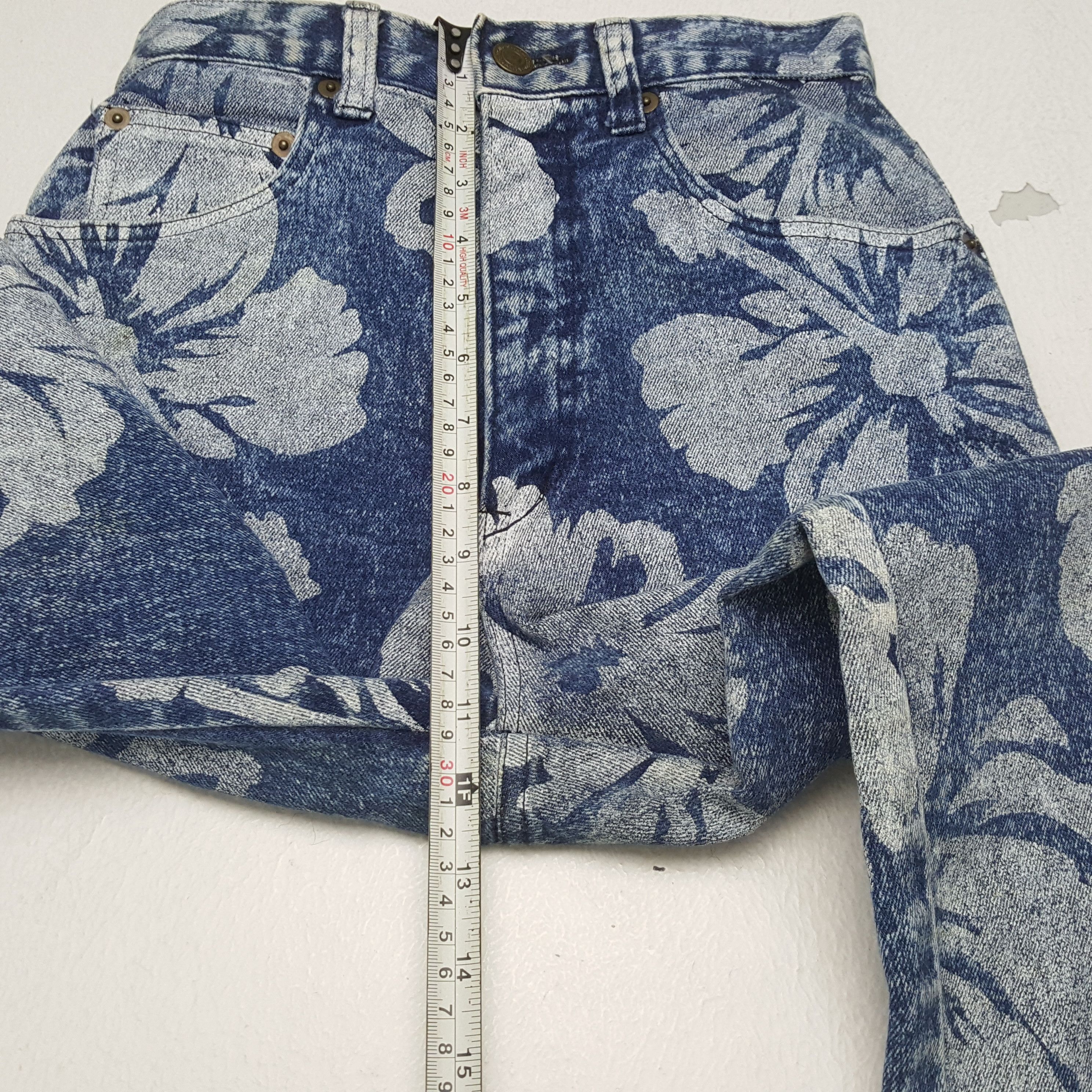 Japanese Brand RYU SPORT Japanese Fashion Style Flowers Jeans Size 23" - 8 Thumbnail
