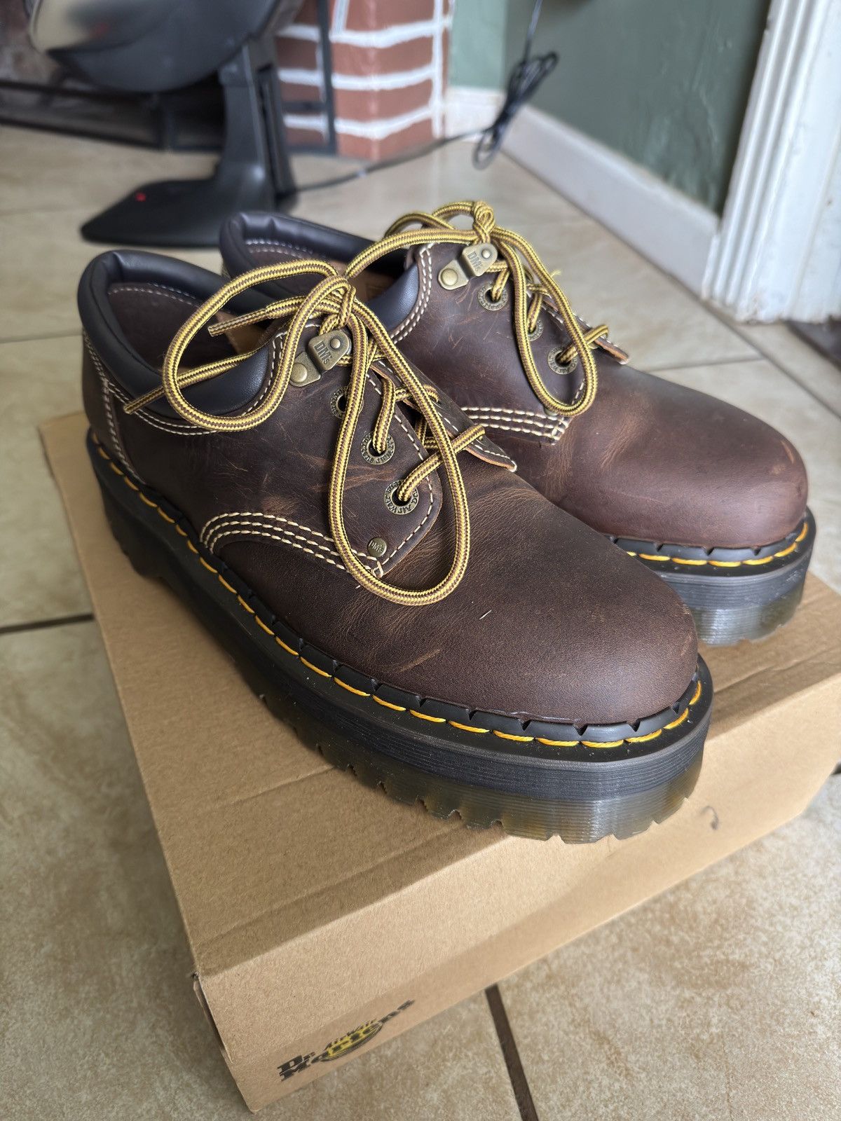 Dr. Martens Dr. Martens 8053 Leather Platform Shoes Size US 11 / EU 44 - 2 Thumbnail
