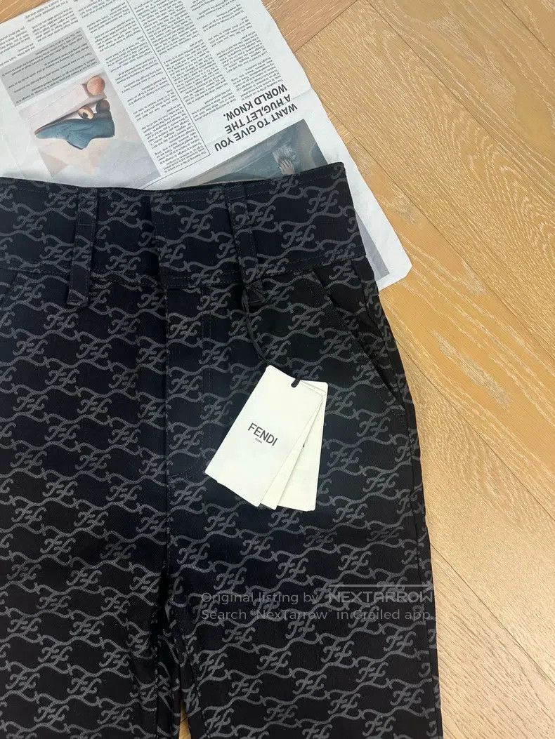 Fendi Fendi High-waisted denim jeans with all-over logo print - Size 24" / US 00 / IT 34 - 5 Thumbnail