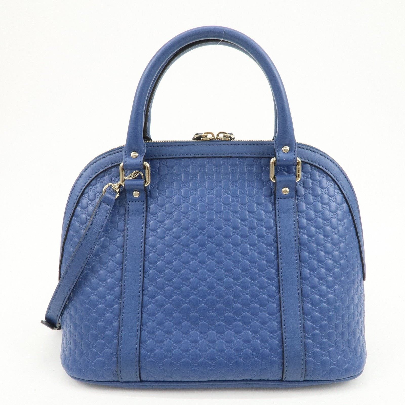 Gucci Gucci Microguccissima Dome Calfskin Shoulder Bag Blue Size ONE SIZE - 2 Thumbnail