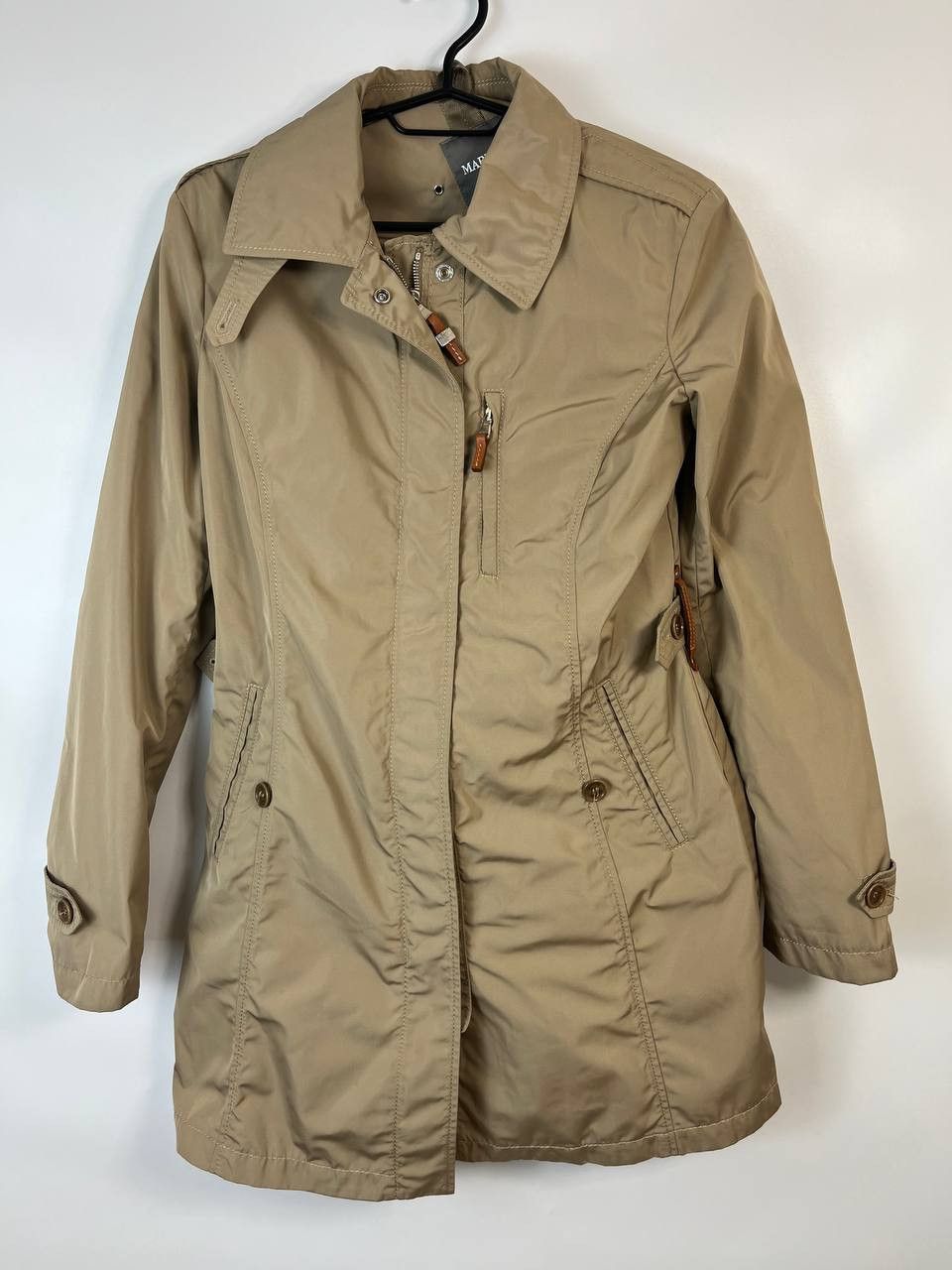 MABRUN Beige Trench Coat Jacket Women Windbreaker Size XL